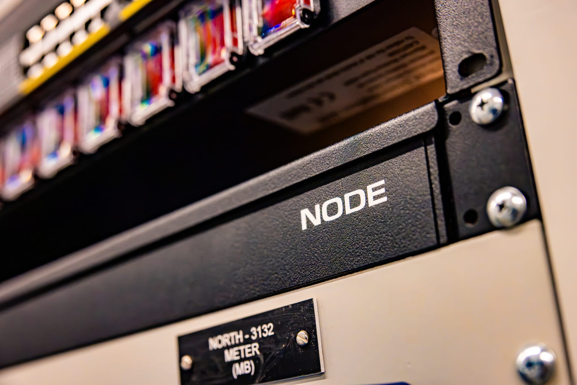 A Nyquis Node installed in a substation equipment rack